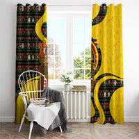 Germany Christmas Window Curtain with Bear Boar Otter Squirrel and Holiday Pattern Design - Wonder Print Shop