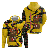 Germany Christmas Zip Hoodie with Bear Boar Otter Squirrel and Holiday Pattern Design - Wonder Print Shop