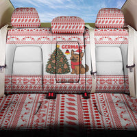 Germany Christmas Back Car Seat Cover with German Shepherd Dog Gingerbread Tree and Red Holiday Pattern - Wonder Print Shop