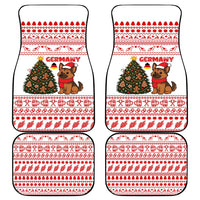 Germany Christmas Car Mats with German Shepherd Dog Gingerbread Tree and Red Holiday Pattern - Wonder Print Shop