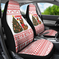 Germany Christmas Car Seat Cover with German Shepherd Dog Gingerbread Tree and Red Holiday Pattern - Wonder Print Shop