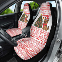 Germany Christmas Car Seat Cover with German Shepherd Dog Gingerbread Tree and Red Holiday Pattern - Wonder Print Shop