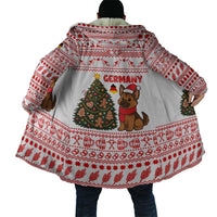 Germany Christmas Cloak with German Shepherd Dog Gingerbread Tree and Red Holiday Pattern - Wonder Print Shop