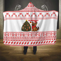 Germany Christmas Hooded Blanket with German Shepherd Dog Gingerbread Tree and Red Holiday Pattern - Wonder Print Shop