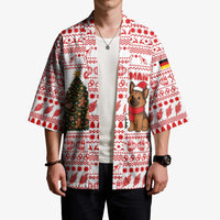 Germany Christmas Kimono with German Shepherd Dog Gingerbread Tree and Red Holiday Pattern - Wonder Print Shop