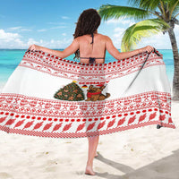 Germany Christmas Sarong with German Shepherd Dog Gingerbread Tree and Red Holiday Pattern - Wonder Print Shop