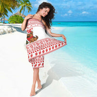 Germany Christmas Sarong with German Shepherd Dog Gingerbread Tree and Red Holiday Pattern - Wonder Print Shop