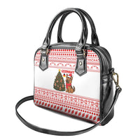 Germany Christmas Shoulder Handbag with German Shepherd Dog Gingerbread Tree and Red Holiday Pattern - Wonder Print Shop
