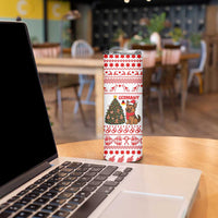 Germany Christmas Skinny Tumbler with German Shepherd Dog Gingerbread Tree and Red Holiday Pattern - Wonder Print Shop