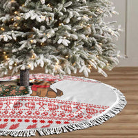 Germany Christmas Tree Skirt with German Shepherd Dog Gingerbread Tree and Red Holiday Pattern - Wonder Print Shop