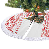 Germany Christmas Tree Skirt with German Shepherd Dog Gingerbread Tree and Red Holiday Pattern - Wonder Print Shop