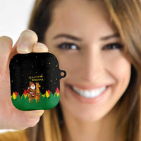 Bolivia Christmas AirPods Case with Santa Claus Llama Andean Outfit and Festive Tree Design - Wonder Print Shop