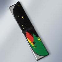 Bolivia Christmas Auto Sun Shade with Santa Claus Llama Andean Outfit and Festive Tree Design - Wonder Print Shop