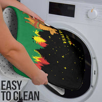 Bolivia Christmas Bathroom Set with Santa Claus Llama Andean Outfit and Festive Tree Design - Wonder Print Shop