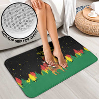 Bolivia Christmas Bathroom Set with Santa Claus Llama Andean Outfit and Festive Tree Design - Wonder Print Shop