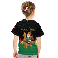Bolivia Christmas Kid T Shirt with Santa Claus Llama Andean Outfit and Festive Tree Design - Wonder Print Shop