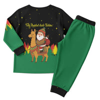 Bolivia Christmas Pajama Set with Santa Claus Llama Andean Outfit and Festive Tree Design - Wonder Print Shop