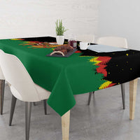 Bolivia Christmas Tablecloth with Santa Claus Llama Andean Outfit and Festive Tree Design - Wonder Print Shop