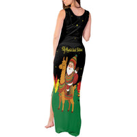 Bolivia Christmas Tank Maxi Dress with Santa Claus Llama Andean Outfit and Festive Tree Design - Wonder Print Shop