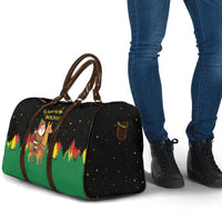 Bolivia Christmas Travel Bag with Santa Claus Llama Andean Outfit and Festive Tree Design - Wonder Print Shop