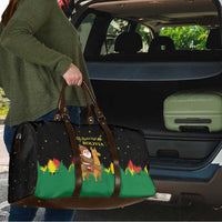 Bolivia Christmas Travel Bag with Santa Claus Llama Andean Outfit and Festive Tree Design - Wonder Print Shop