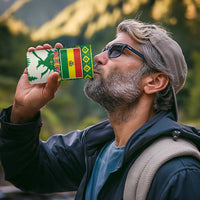 Bolivia Christmas 4 in 1 Can Cooler Tumbler with Santa Claus Andean Deer Condor and Traditional Pattern Design - Wonder Print Shop