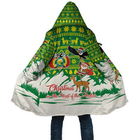 Bolivia Christmas Cloak with Santa Claus Andean Deer Condor and Traditional Pattern Design - Wonder Print Shop