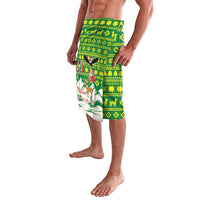 Bolivia Christmas Lavalava with Santa Claus Andean Deer Condor and Traditional Pattern Design - Wonder Print Shop