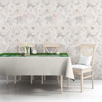 Bolivia Christmas Tablecloth with Santa Claus Andean Deer Condor and Traditional Pattern Design - Wonder Print Shop