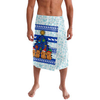 Uruguay Christmas Lavalava with Capybaras Holiday Tree Sun Emblem and Blue Festive Pattern - Wonder Print Shop