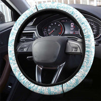 Uruguay Christmas Steering Wheel Cover with Capybaras Holiday Tree Sun Emblem and Blue Festive Pattern - Wonder Print Shop