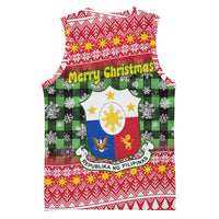 Philippines Christmas Basketball Jersey with Red-Green Plaid Design, Yellow Lion, and National Coat of Arms Motif - Wonder Print Shop