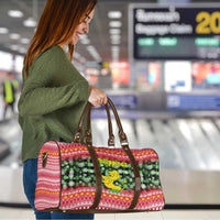 Philippines Christmas Travel Bag with Red-Green Plaid Design, Yellow Lion, and National Coat of Arms Motif - Wonder Print Shop