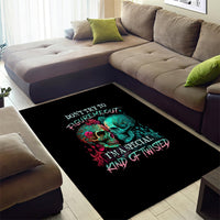 Don't Try To Figure Me Out Skull Area Rug - Wonder Print Shop