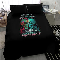 Don't Try To Figure Me Out Skull Bedding Set - Wonder Print Shop