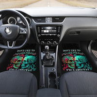 Don't Try To Figure Me Out Skull Car Mats - Wonder Print Shop