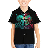Don't Try To Figure Me Out Skull Family Matching Mermaid Dress and Hawaiian Shirt - Wonder Print Shop