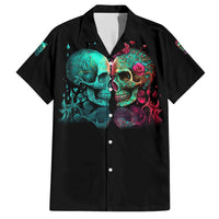 Don't Try To Figure Me Out Skull Family Matching Off Shoulder Maxi Dress and Hawaiian Shirt - Wonder Print Shop