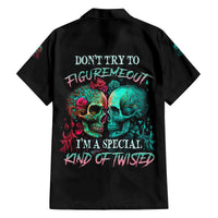 Don't Try To Figure Me Out Skull Family Matching Off Shoulder Short Dress and Hawaiian Shirt - Wonder Print Shop