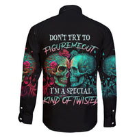 Don't Try To Figure Me Out Skull Family Matching Summer Maxi Dress and Hawaiian Shirt - Wonder Print Shop