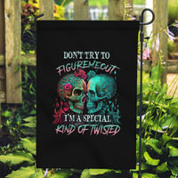 Don't Try To Figure Me Out Skull Garden Flag - Wonder Print Shop