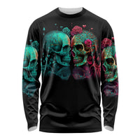 Don't Try To Figure Me Out Skull Long Sleeve Shirt - Wonder Print Shop