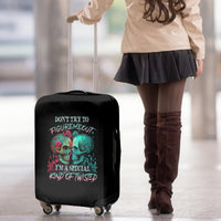 Don't Try To Figure Me Out Skull Luggage Cover - Wonder Print Shop