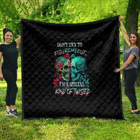 Don't Try To Figure Me Out Skull Quilt - Wonder Print Shop