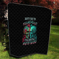 Don't Try To Figure Me Out Skull Quilt - Wonder Print Shop