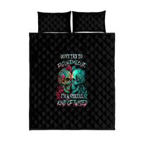 Don't Try To Figure Me Out Skull Quilt Bed Set - Wonder Print Shop