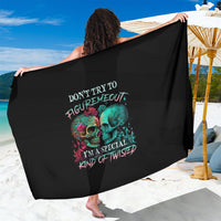 Don't Try To Figure Me Out Skull Sarong - Wonder Print Shop