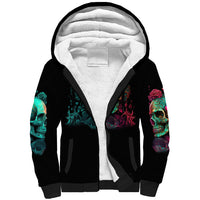 Don't Try To Figure Me Out Skull Sherpa Hoodie - Wonder Print Shop