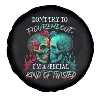 Don't Try To Figure Me Out Skull Spare Tire Cover - Wonder Print Shop