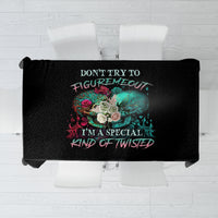 Don't Try To Figure Me Out Skull Tablecloth - Wonder Print Shop
